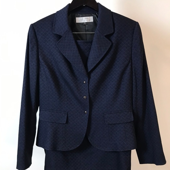 Tahari Dresses & Skirts - Tahari Navy & Black Skirt Suit 12